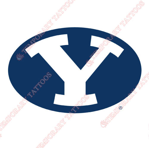 Brigham Young Cougars Customize Temporary Tattoos Stickers NO.4026